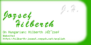 jozsef hilberth business card